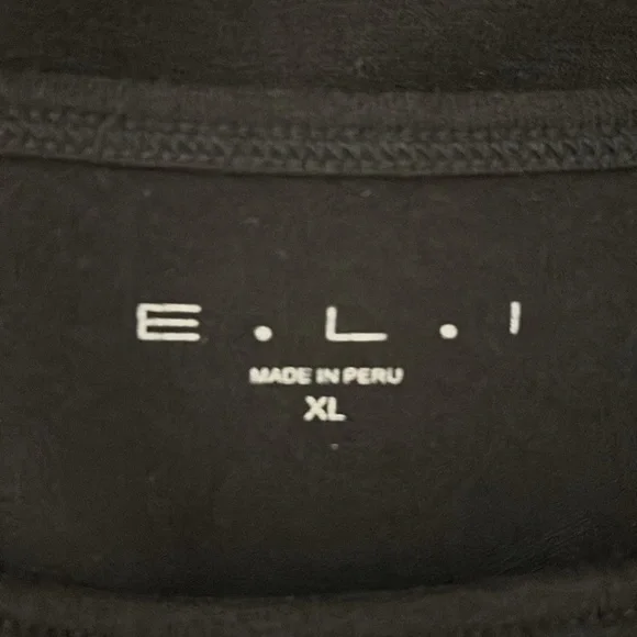 E.L.I. Black Embroidered Eyelet Scalloped Hem Top - Picture 3 of 5